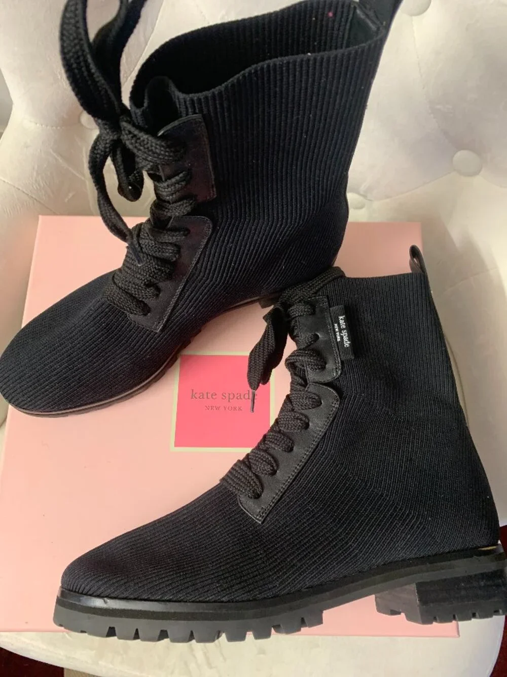 Kate Spade New York Merigue Women's Black Boots SZ 8